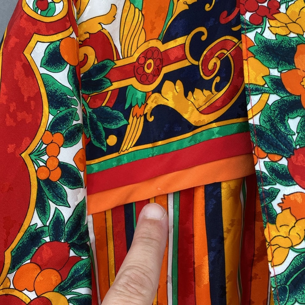 Vintage Howard Wolf Colorful Floral Striped Jacket Maximalist Funky Bold Size 10 - Picture 4 of 16